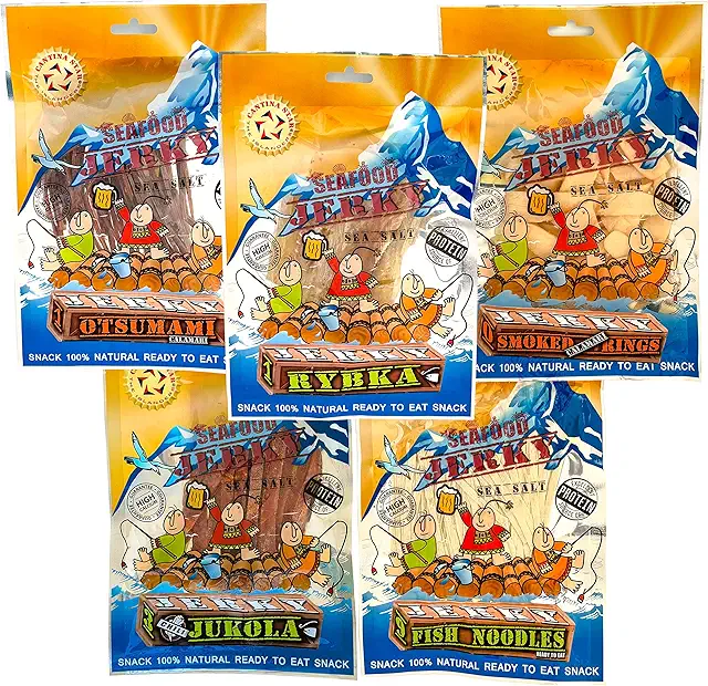 Cantina Star Tapas-for-All Set — five fish jerky varieties in packaging